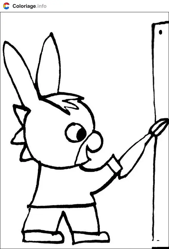 Trotro Painting coloring page to print