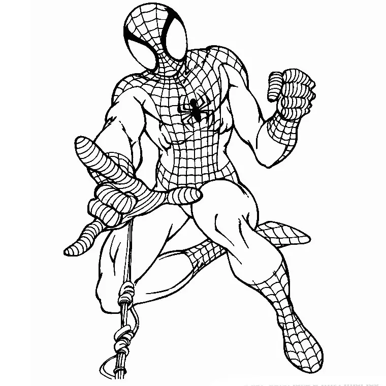 Coloriage Tv Spiderman - Spiderman à imprimer