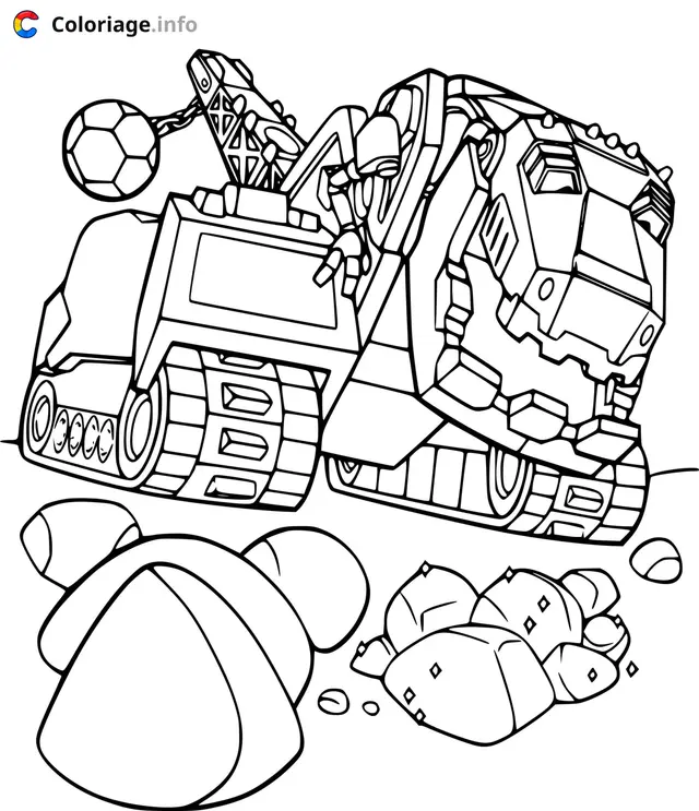 Coloriage Ty Rux and Rocks Dinotrux Supercharged - Dinotrux à imprimer