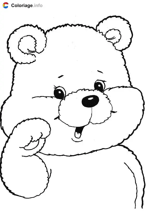 Love-a-Lot Bear coloring page to print