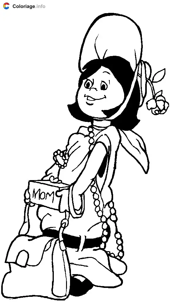 A Gift for Mom coloring page to print