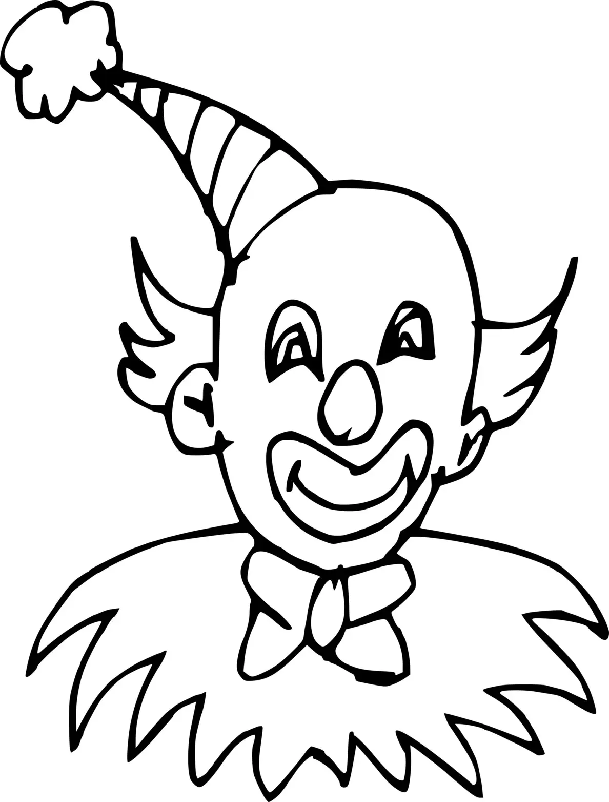 Coloriage Un Clown Chauve - Clown à imprimer