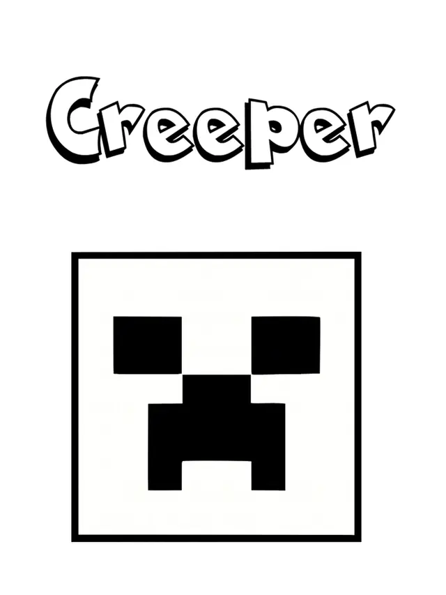 Coloriage Un Creeper - Minecraft à imprimer