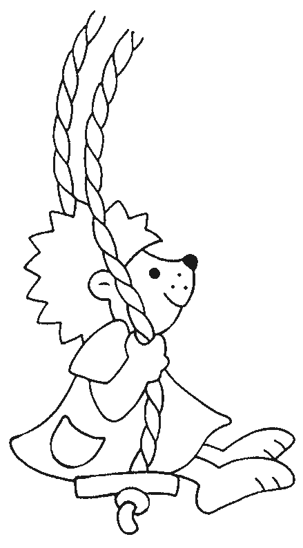 Coloriage Un Hérisson Fait De La Balancoire - Hérisson à imprimer