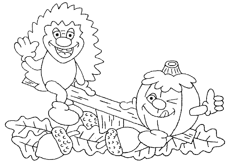 Coloriage Un Hérisson Qui S Amuse - Hérisson à imprimer