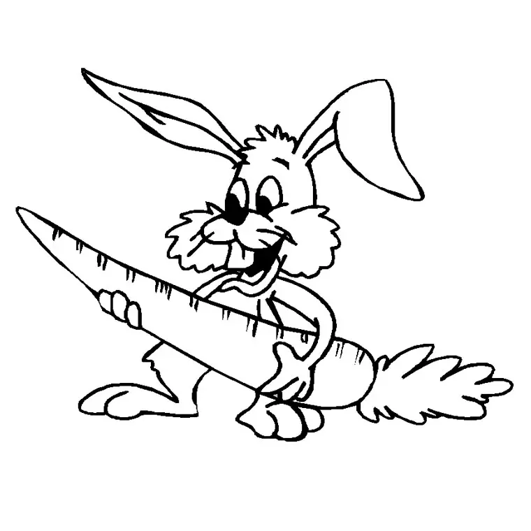 A Rabbit coloring page to print
