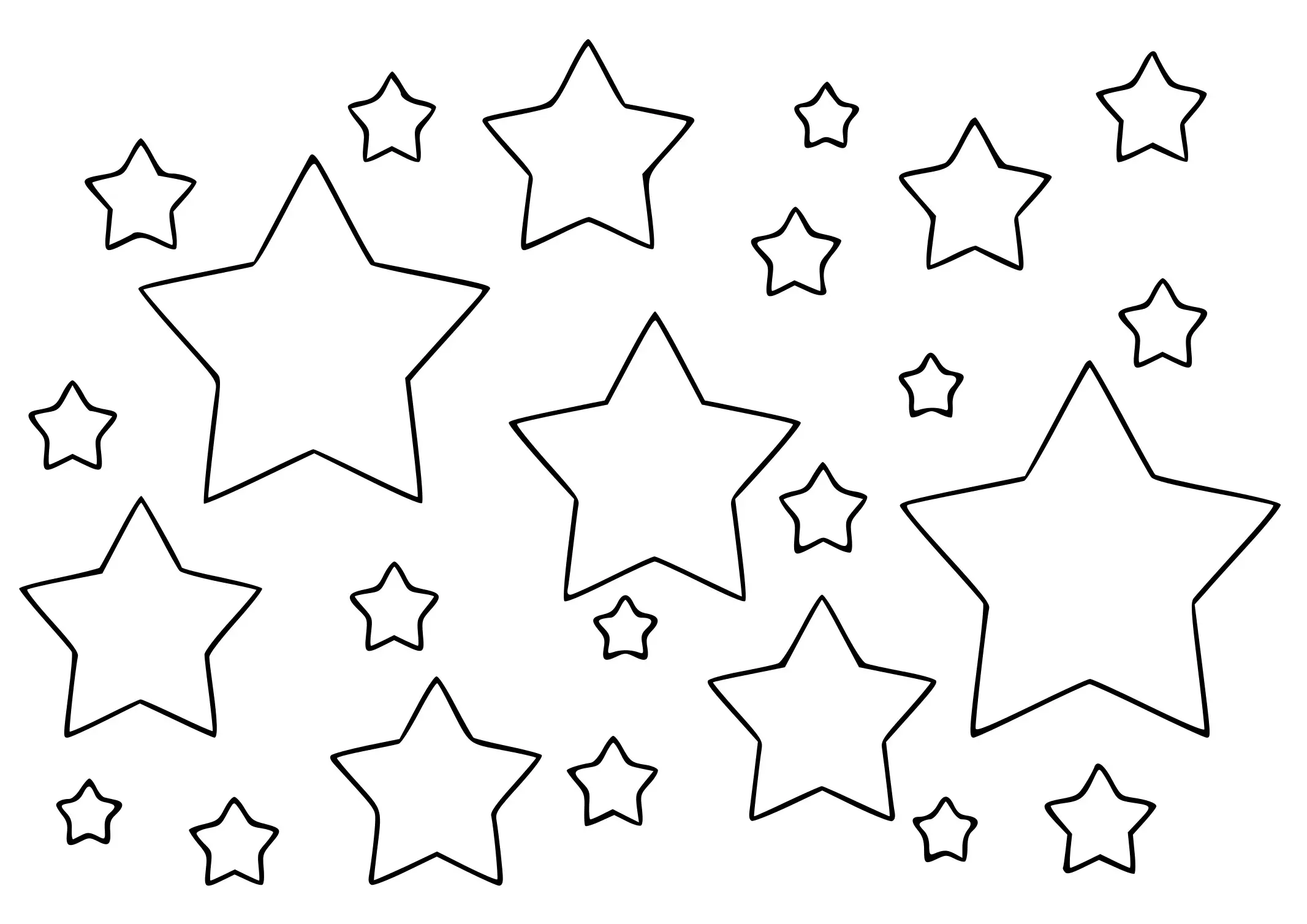 Coloriage Un Monde Étoiles Maternelle - Étoile à imprimer