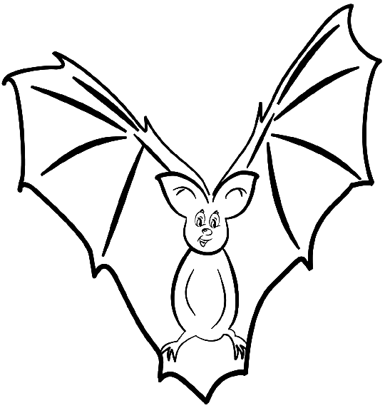 Coloriage Une Chauve Soruis Avec Une Aile Plus Courte - Halloween chauve souris à imprimer