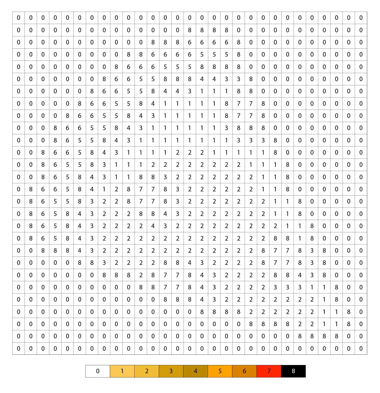 Pizza Slice Pixel Art Color by Number coloring page to print