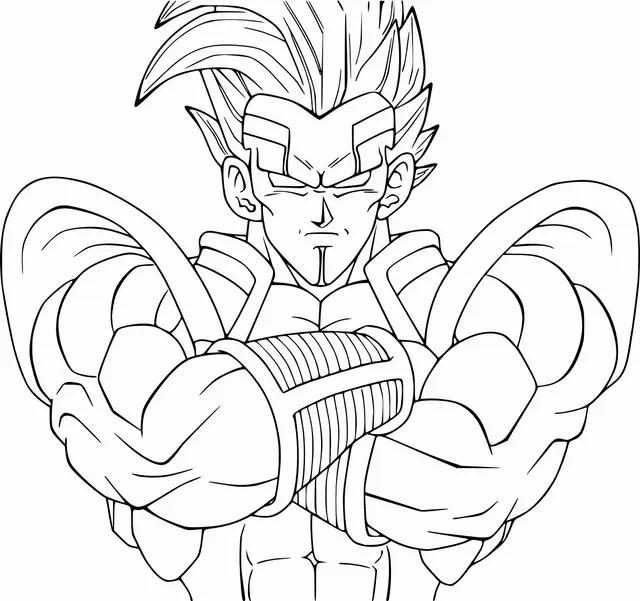 Coloriage Unique Dragon Ball Z Vegeta - Dragon Ball Z (DBZ) à imprimer