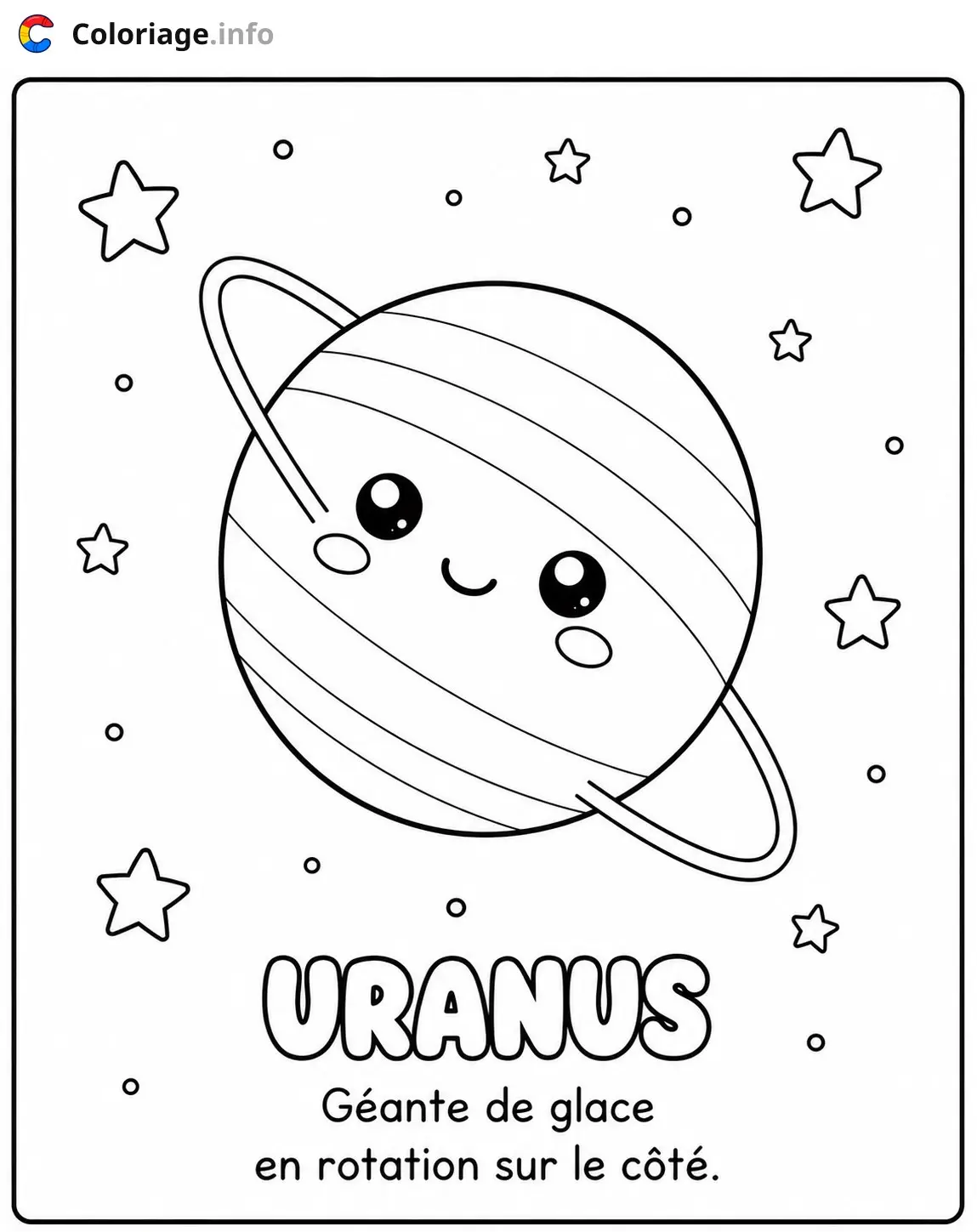 Uranus: The Giant Ice Planet coloring page – Planète – to print