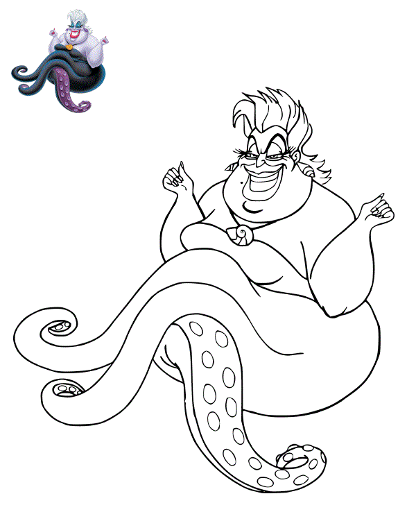 Ursula the Sea Witch coloring page to print