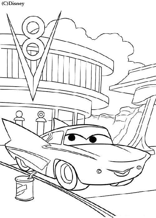 Coloriage V8 - Cars à imprimer