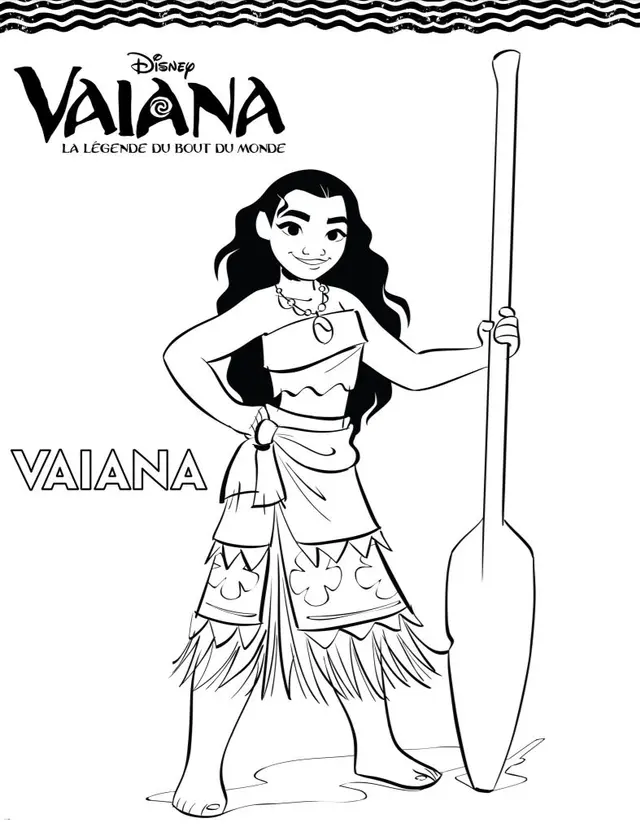Coloriage Vaiana Disney - Vaiana à imprimer