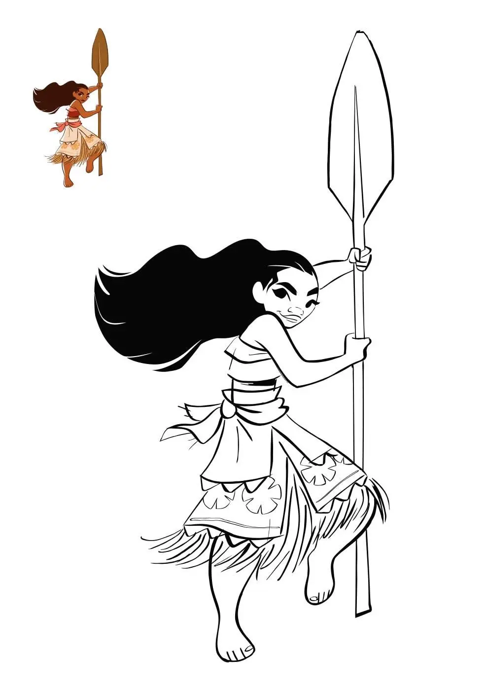 Moana – Disney's Newest Heroine coloring page to print