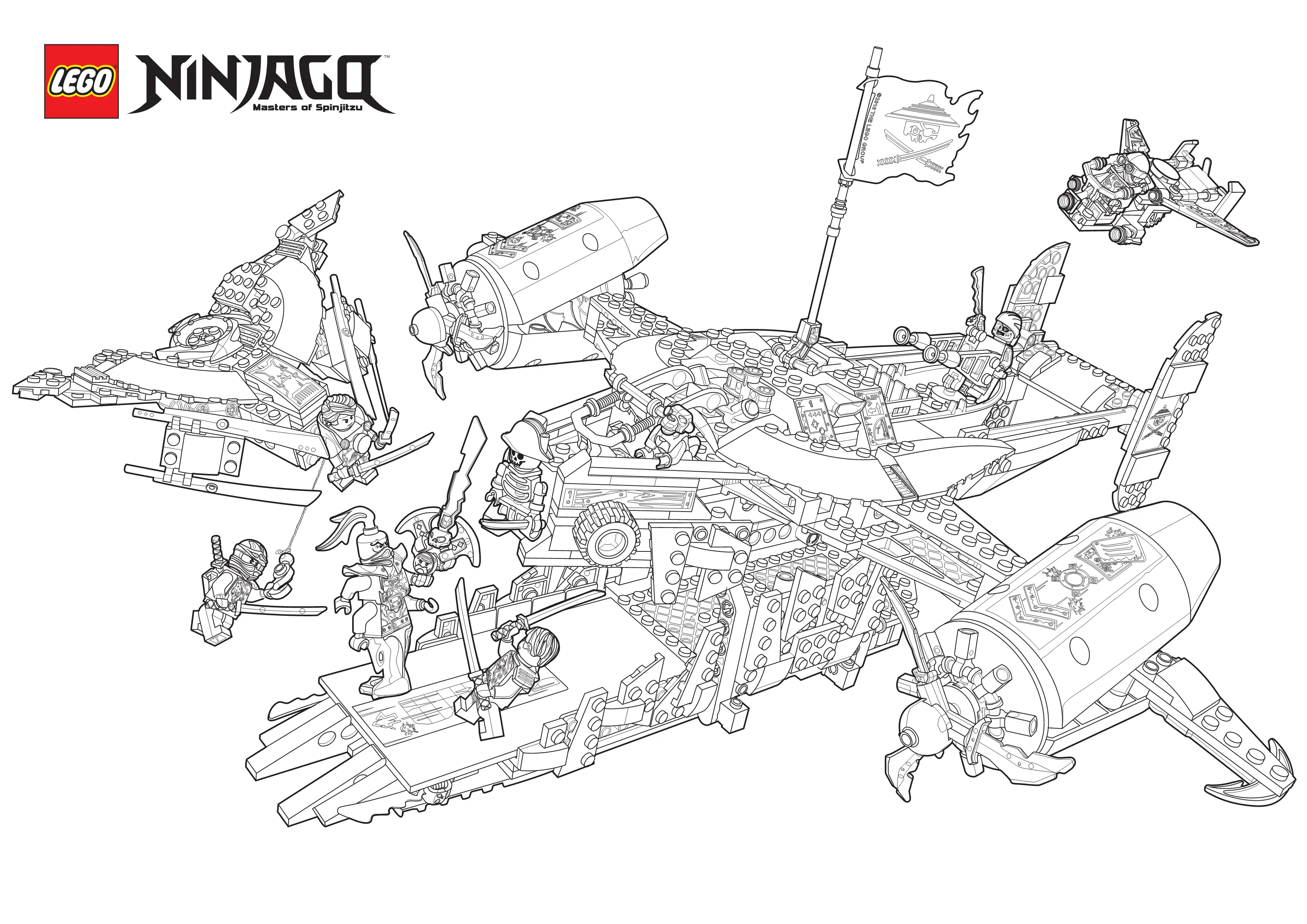Coloriage Vaisseaux Avions De Combat Ninjago - Ninjago à imprimer