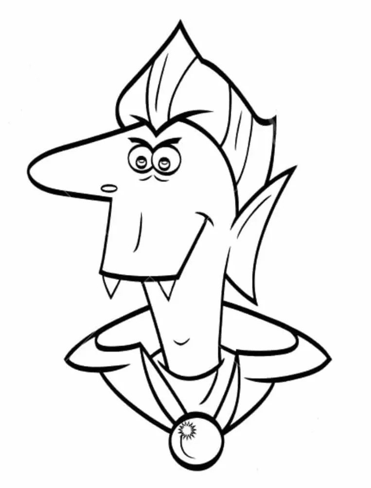 Vampire With Sharp Fangs coloring page to print