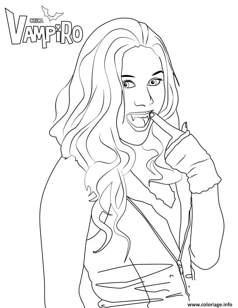 Coloriage Vampire Chica Vampiro - Vampire à imprimer