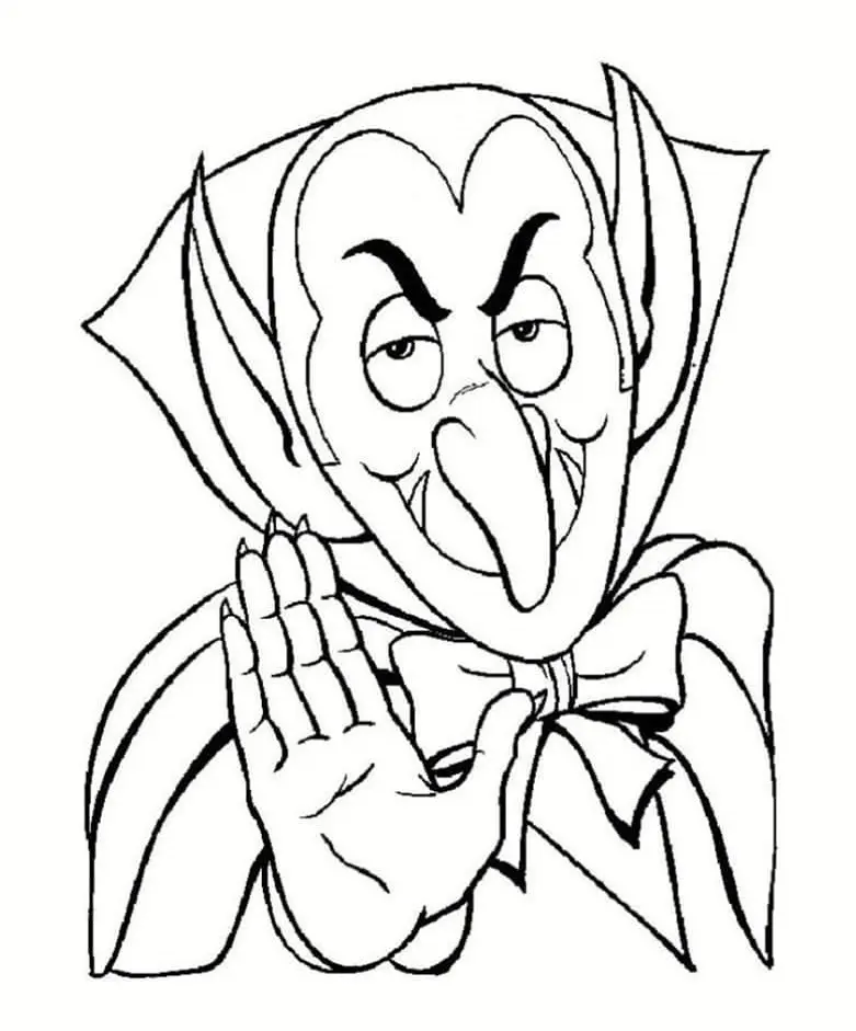Classic Vampire coloring page to print