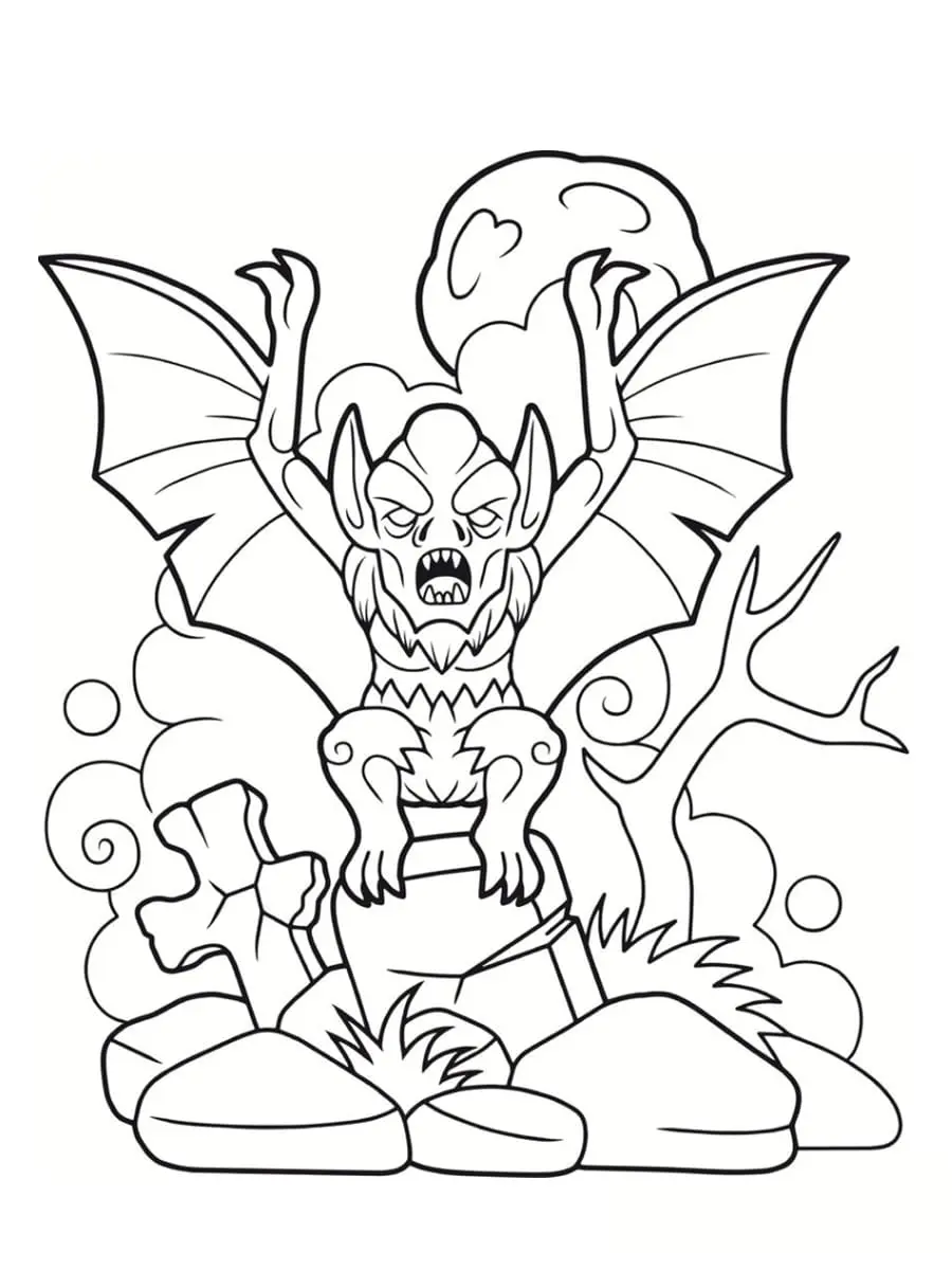 Coloriage Vampire Ne Sort Que La Nuit - Vampire à imprimer