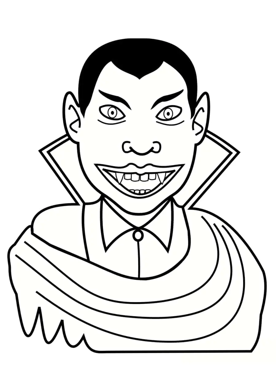 Coloriage Vampire Se Nourrit De Chair - Vampire à imprimer