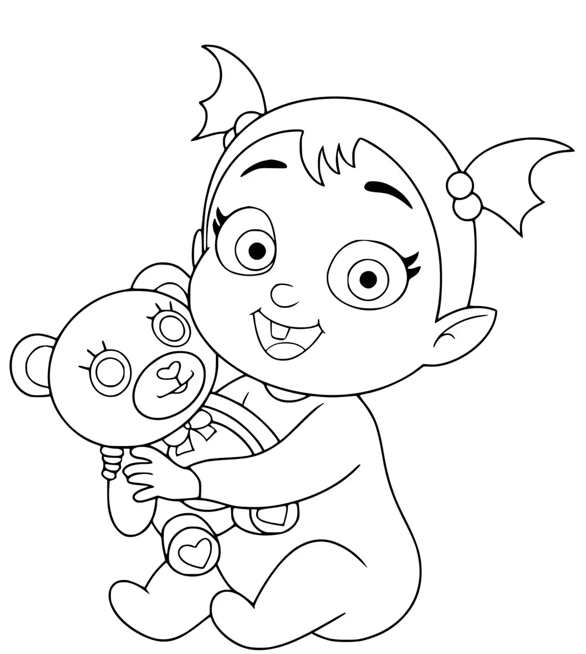 Kleurplaat Vampirina Baby Peuter Meisje om te printen