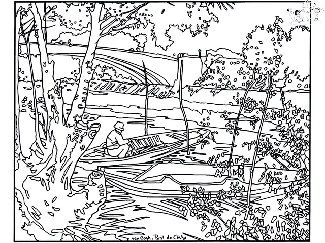Coloriage Van Gogh Pont De Clichy - Art à imprimer