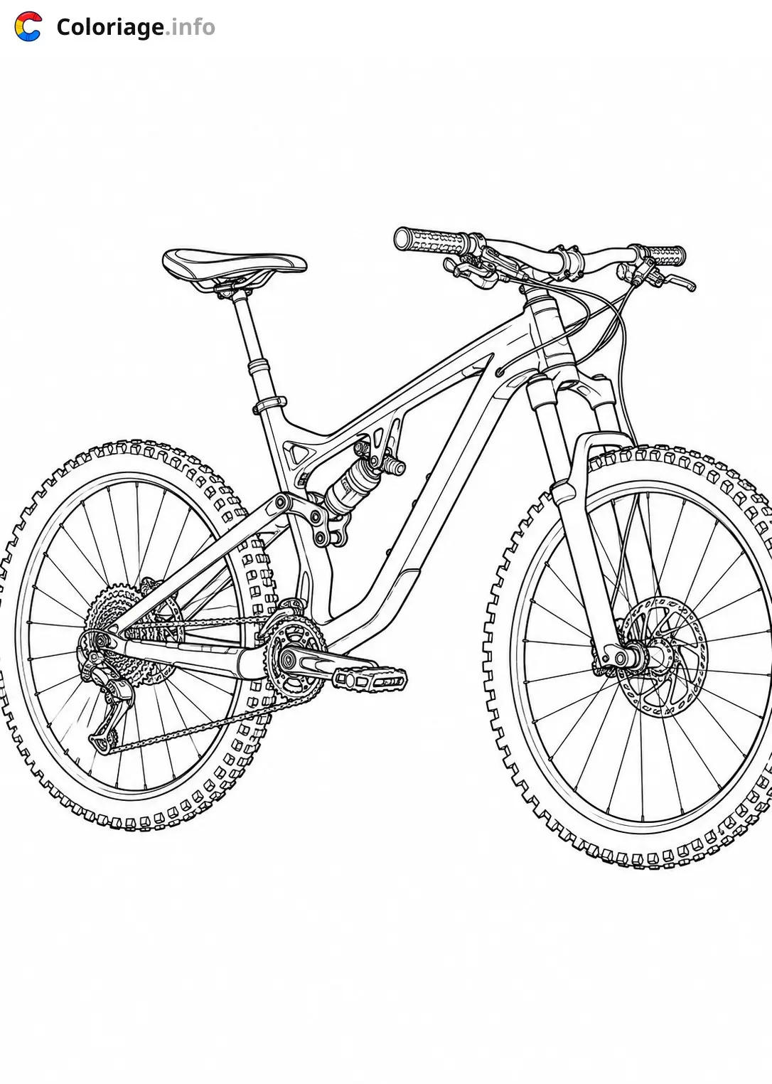 Coloriage Vélo cross tout terrain à colorier - Vélo à imprimer