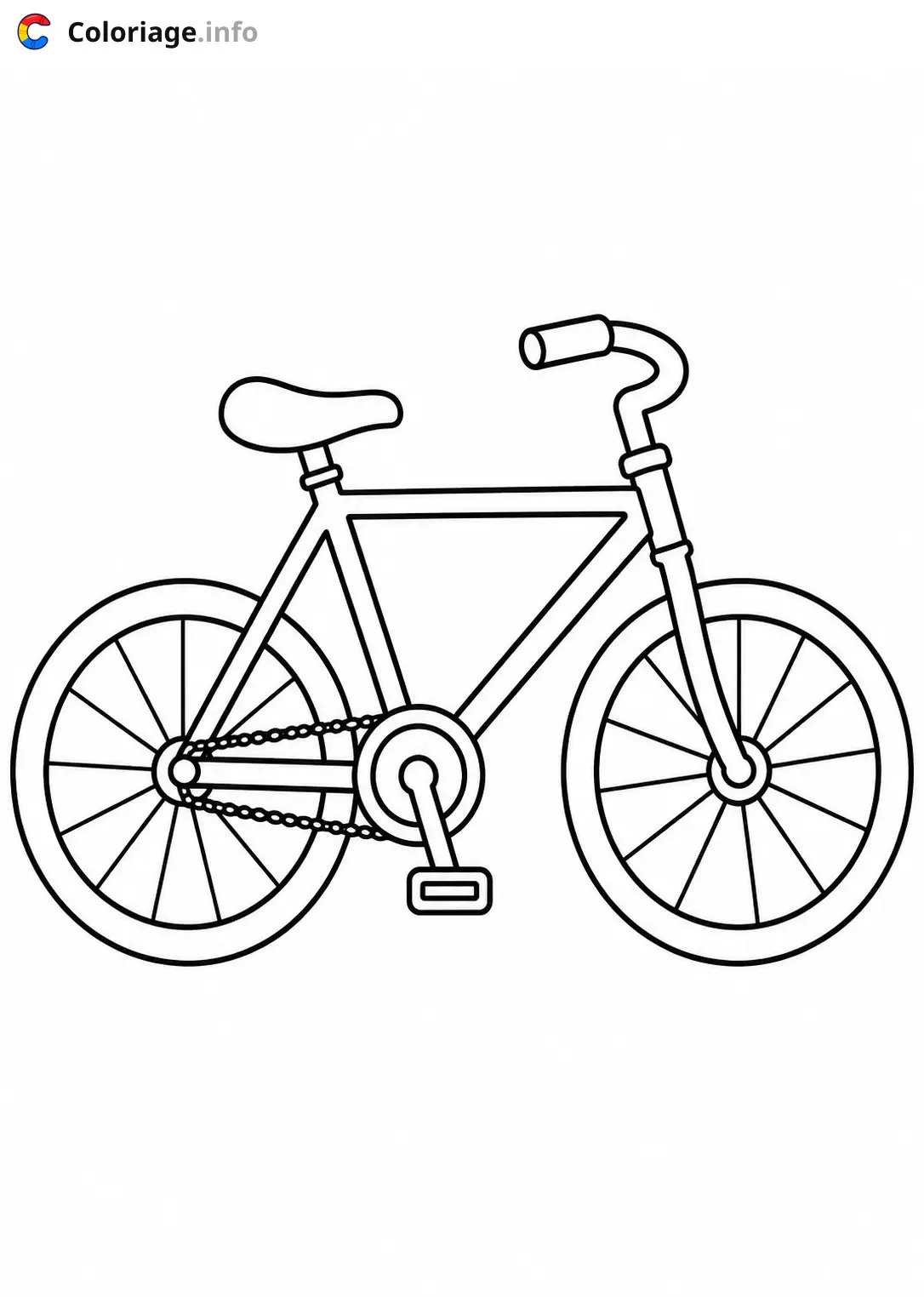 Coloriage Vélo de course à colorier - Vélo à imprimer