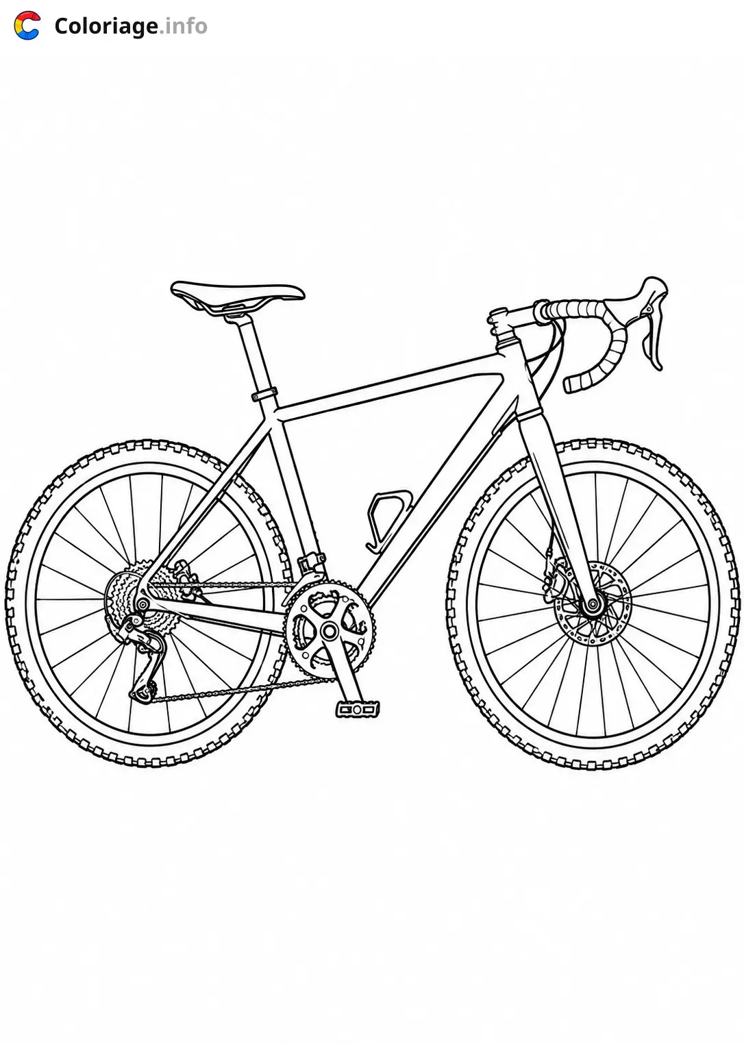 Coloriage Vélo de route à colorier - Vélo à imprimer