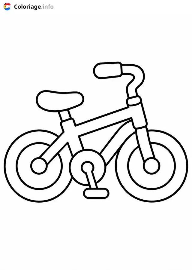 Coloriage Vélo maternelle facile - Vélo à imprimer