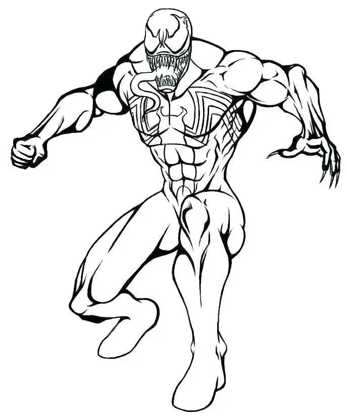Venom in Defense Mode coloring page to print