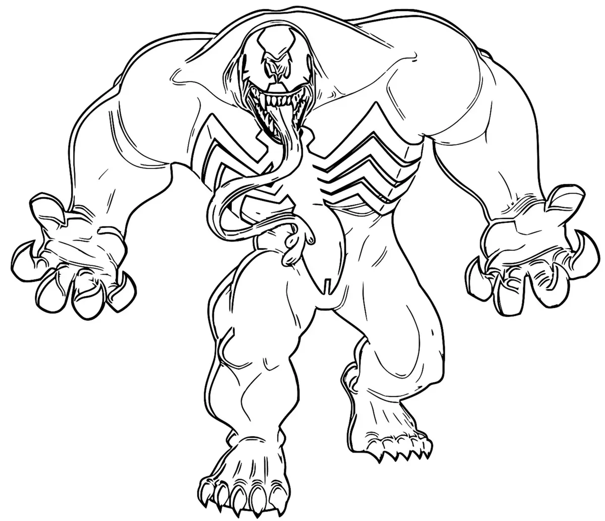 Giant Venom coloring page to print