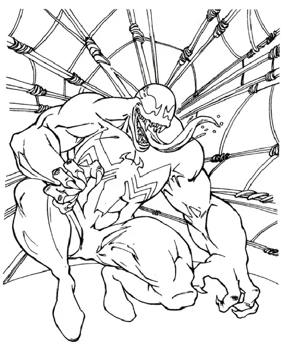 Venom Web coloring page to print