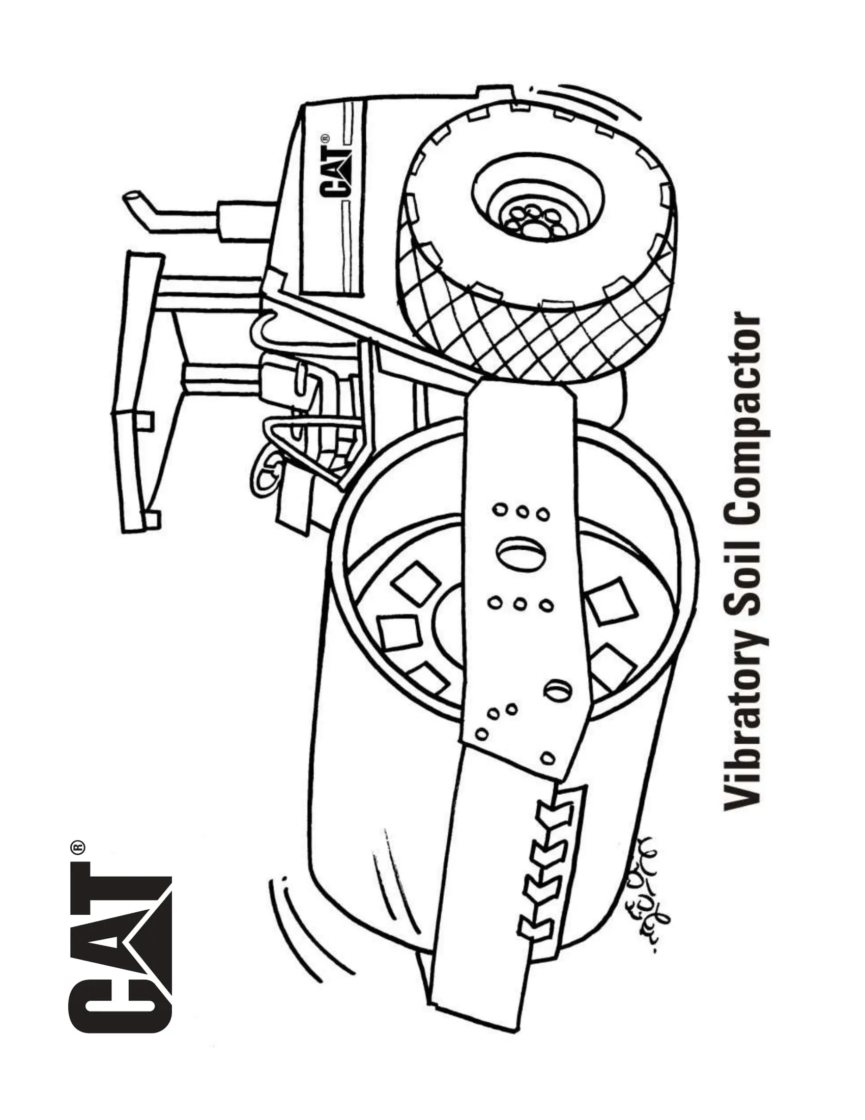 Coloriage Vibratory Soil Compactor Camion - Camion à imprimer