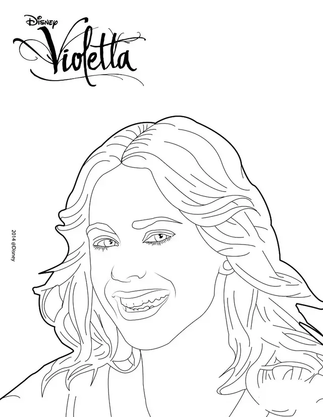 Violetta Three-Quarter View coloring page to print