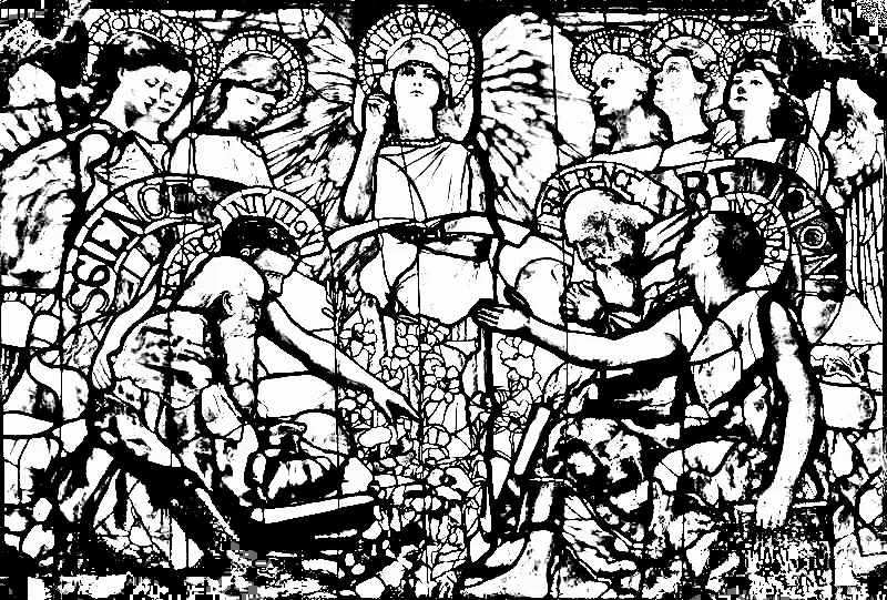 Louis Comfort Tiffany Stained Glass coloring page to print