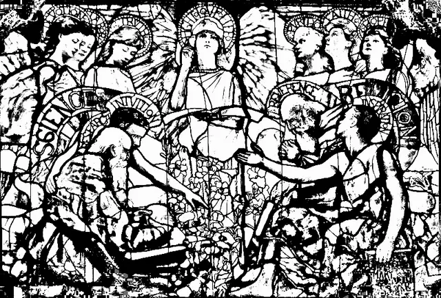 Coloriage Vitrail Louis Comfort Tiffany - Art à imprimer