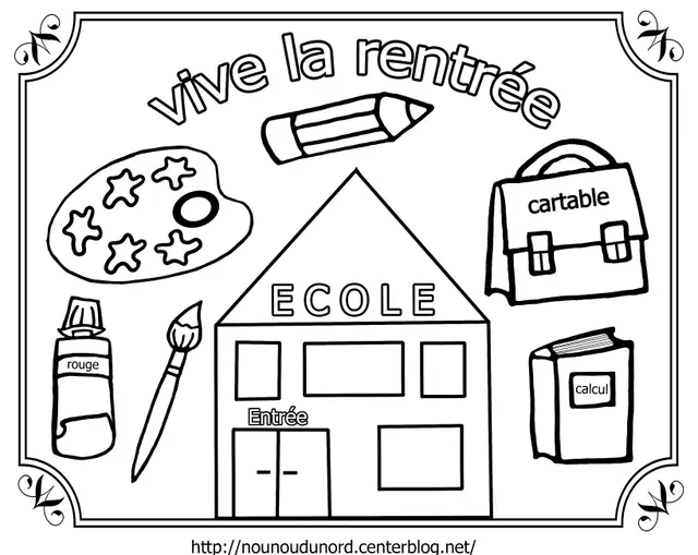 Hooray for the First Day of Preschool coloring page to print