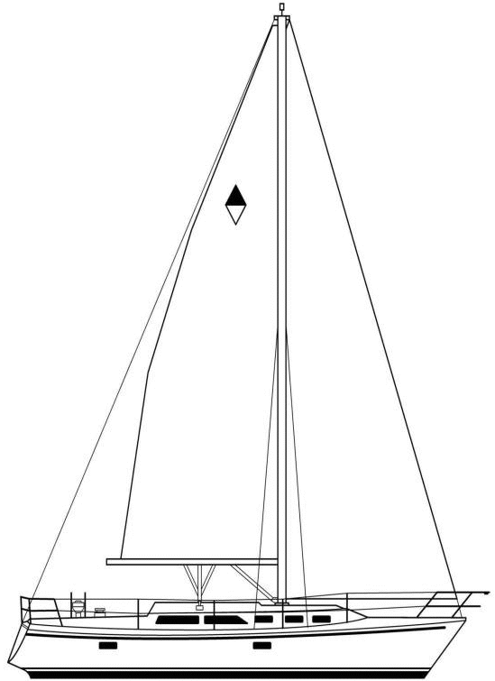 Coloriage Voilier naviguant sur les vagues - Bateau à imprimer