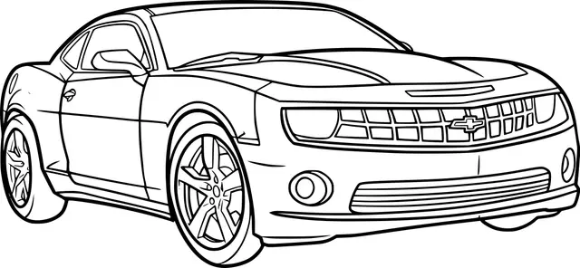 Coloriage Voiture Camaro Garçon - Garçon à imprimer