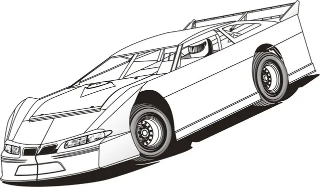 Coloriage Voiture De Course - Voiture à imprimer