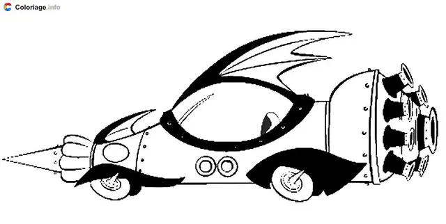 Desenho de Carro Maluco das Corridas Loucas para colorir