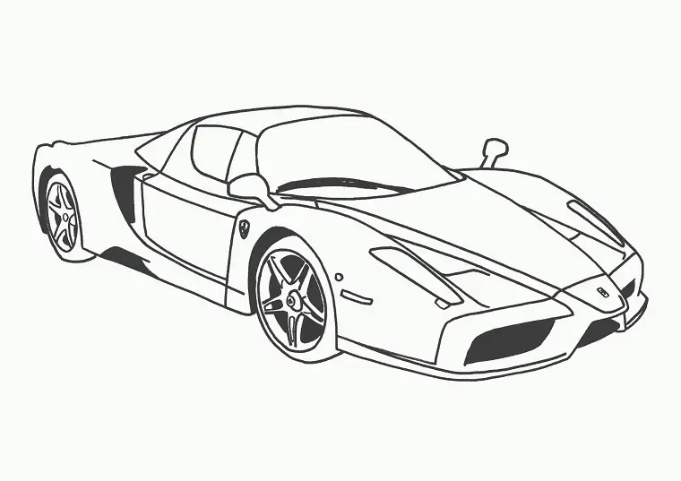 Coloriage Voiture Ferrari - Voiture à imprimer