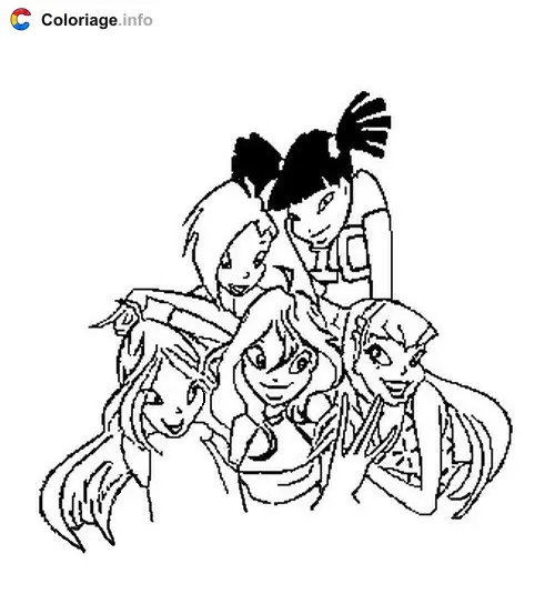 Coloriage Winx 003 - Winx à imprimer