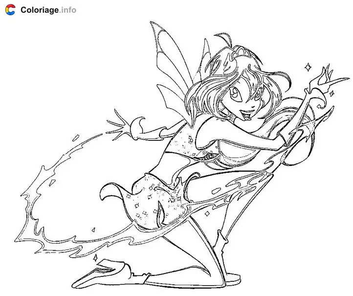 Winx Club Fairy Magic coloring page to print