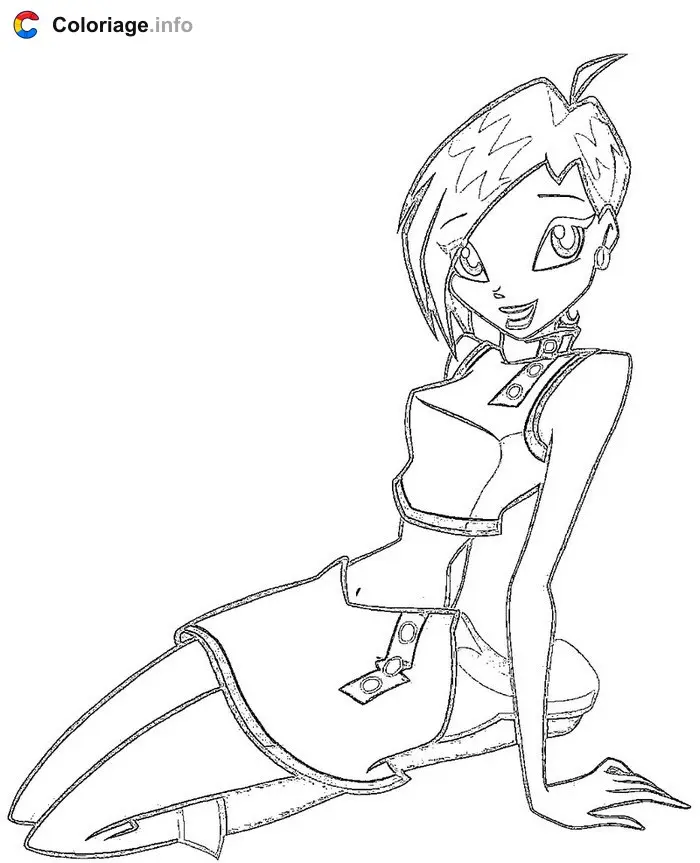 Winx Club Adventure coloring page to print