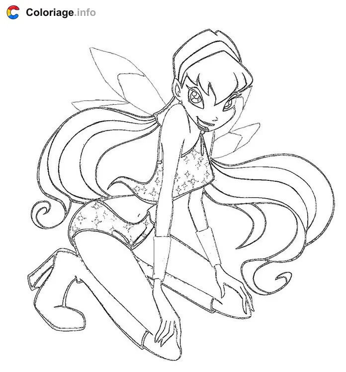Winx Club Fairy Magic coloring page to print