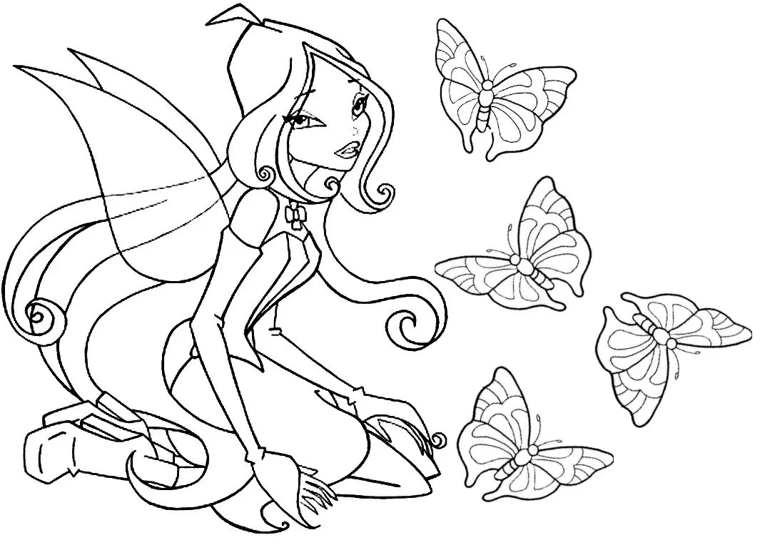 Coloriage Winx Fée - Fée à imprimer
