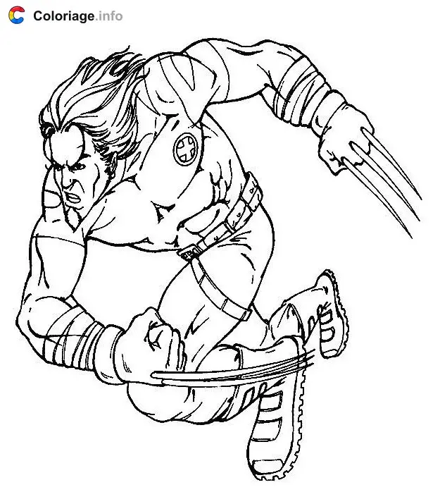 Wolverine coloring page to print